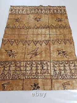 Antique Tribal Tongan Ngatu (Tapa cloths) from Samoa Fiji Tonga Papua New Guinea