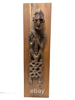 Antique West Papua New Guinea Tribal Asmat Ancestor Wood Sculpture-unique & rare