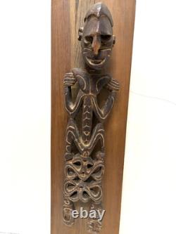 Antique West Papua New Guinea Tribal Asmat Ancestor Wood Sculpture-unique & rare