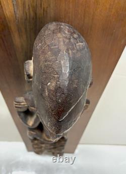 Antique West Papua New Guinea Tribal Asmat Ancestor Wood Sculpture-unique & rare