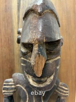 Antique West Papua New Guinea Tribal Asmat Ancestor Wood Sculpture-unique & rare