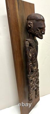 Antique West Papua New Guinea Tribal Asmat Ancestor Wood Sculpture-unique & rare