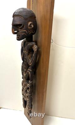 Antique West Papua New Guinea Tribal Asmat Ancestor Wood Sculpture-unique & rare