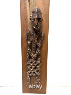 Antique West Papua New Guinea Tribal Asmat Ancestor Wood Sculpture-unique & rare