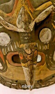 Antique Wooden Tribal Mask, Sepik River, Papua New Guinea