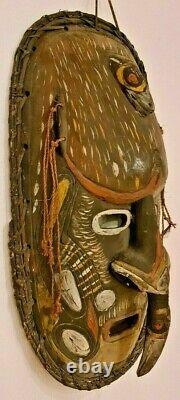 Antique Wooden Tribal Mask, Sepik River, Papua New Guinea