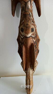 Antique Wooden Tribal Papua New Guinea Carving Statue/Board