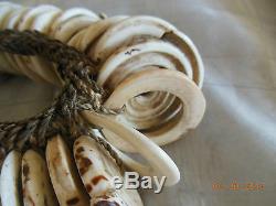 Antique old Papua New Guinea conus shell money currency necklace 65 cm