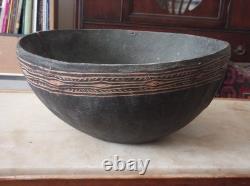 Antique wood bowl from the Rai Coast, Madang Province, Papua New Guinea