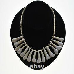 Asmat Sixteen Animal Teeth Necklace with Beads Possibly Buffalo Vintage Jewlery