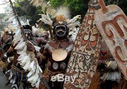 Asmat Tribal Shell Skull Necklace Papua New Guinea Art Hand Made