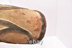 Asmat Tribal Wooden Drum Papua New Guinea Art Carved wood Painted