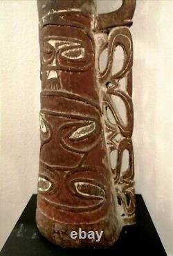 Asmat Wooden Drum, Irian Jaya, Papua New Guinea Art