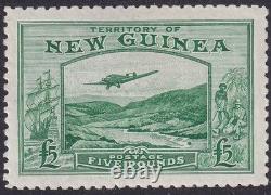 Australia New Guinea Sg 205 1935 £5 Emerald Green Very Lightly M/mint Cat £750
