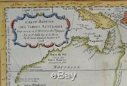 Australia, New Zealand, J. N. Bellin, 1753, Carte Reduite des Terres Australes