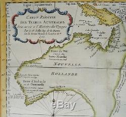 Australia, New Zealand, J. N. Bellin, 1753, Carte Reduite des Terres Australes