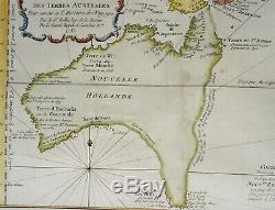 Australia, New Zealand, J. N. Bellin, 1753, Carte Reduite des Terres Australes