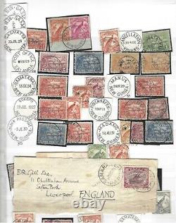 Australia Papua New Guinea 1920-1940 Specialized Collection Of 73 Town Cancels