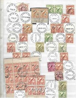 Australia Papua New Guinea 1920-1940 Specialized Collection Of 73 Town Cancels