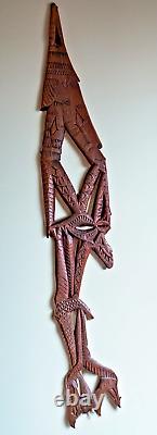 Authentic Large Wooden Carved Kamoro Tribe Papua New Guinea #