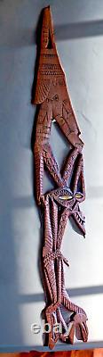 Authentic Large Wooden Carved Kamoro Tribe Papua New Guinea #