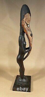 Avian Wood Carved Female Ancestor Figure Lower Sepik River Papua New Guinea