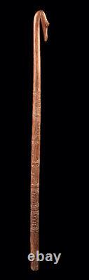 Bâton rituel, canne, sepik river, ritual stick, papua new guinea