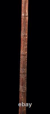 Bâton rituel, canne, sepik river, ritual stick, papua new guinea