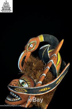 Beautiful Malagan Funerary Canoe Spirit Mask, Kavieng, PNG, Papua New Guinea