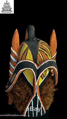 Beautiful Malagan Funerary Canoe Spirit Mask, Kavieng, PNG, Papua New Guinea