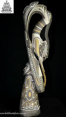 Beautiful Rare Vintage Carved Mens House Gable Finial, Papua New Guinea, PNG