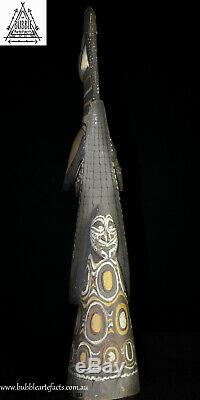 Beautiful Rare Vintage Carved Mens House Gable Finial, Papua New Guinea, PNG