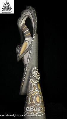 Beautiful Rare Vintage Carved Mens House Gable Finial, Papua New Guinea, PNG