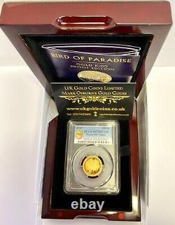 Bird Of Paradise Gold Proof K100 (1/4 Oz. Coin) Papua New Guinea PCGS PR70DCAM