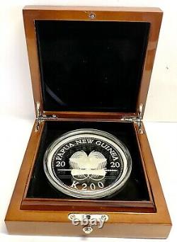 Bird of Paradise Silver Proof Coin K200, 1kg. Papua New Guinea Commonwealth Mint
