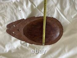 Bowl Wood Massim Trobriands Papua New Guinea Tribal Carving Png