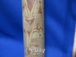 C 1900 Hand Etched Lime Container Papua New Guinea Yamok Tribe Sepic River Area