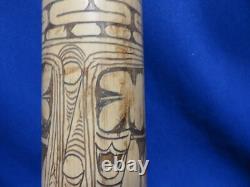 C 1900 Lime Container Bone Spatula Papua New Guinea Yamok Tribe Sepic River Area