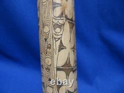 C 1900 Lime Container Bone Spatula Papua New Guinea Yamok Tribe Sepic River Area