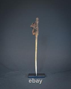 CARVED BIRD LIME SPATULA, Sepik River, Papua New Guinea