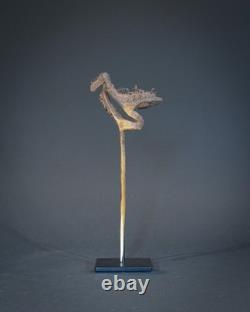 CARVED BIRD LIME SPATULA, Sepik River, Papua New Guinea