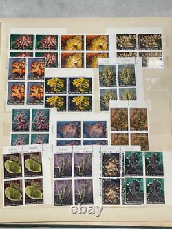 CMMY23 Papua New Guinea 1961 1986 mostly mint unhinged in blocks of 4