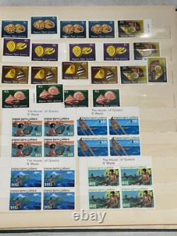 CMMY23 Papua New Guinea 1961 1986 mostly mint unhinged in blocks of 4