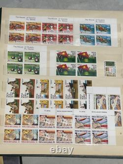 CMMY23 Papua New Guinea 1961 1986 mostly mint unhinged in blocks of 4