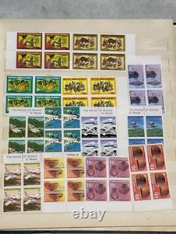 CMMY23 Papua New Guinea 1961 1986 mostly mint unhinged in blocks of 4