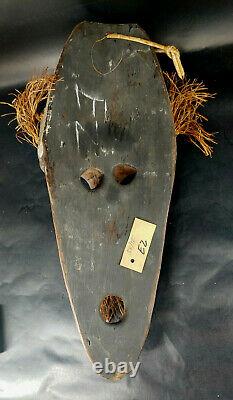 Canoe Prow Mask Wombum Village Sepik River Papua New Guinea Black & Rust Red