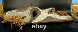 Canoe Prow Mask Wombum Village Sepik River Papua New Guinea Black & Rust Red