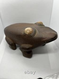 Carved Wood Frog Sepik River Papua New Guinea