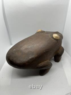 Carved Wood Frog Sepik River Papua New Guinea