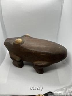 Carved Wood Frog Sepik River Papua New Guinea